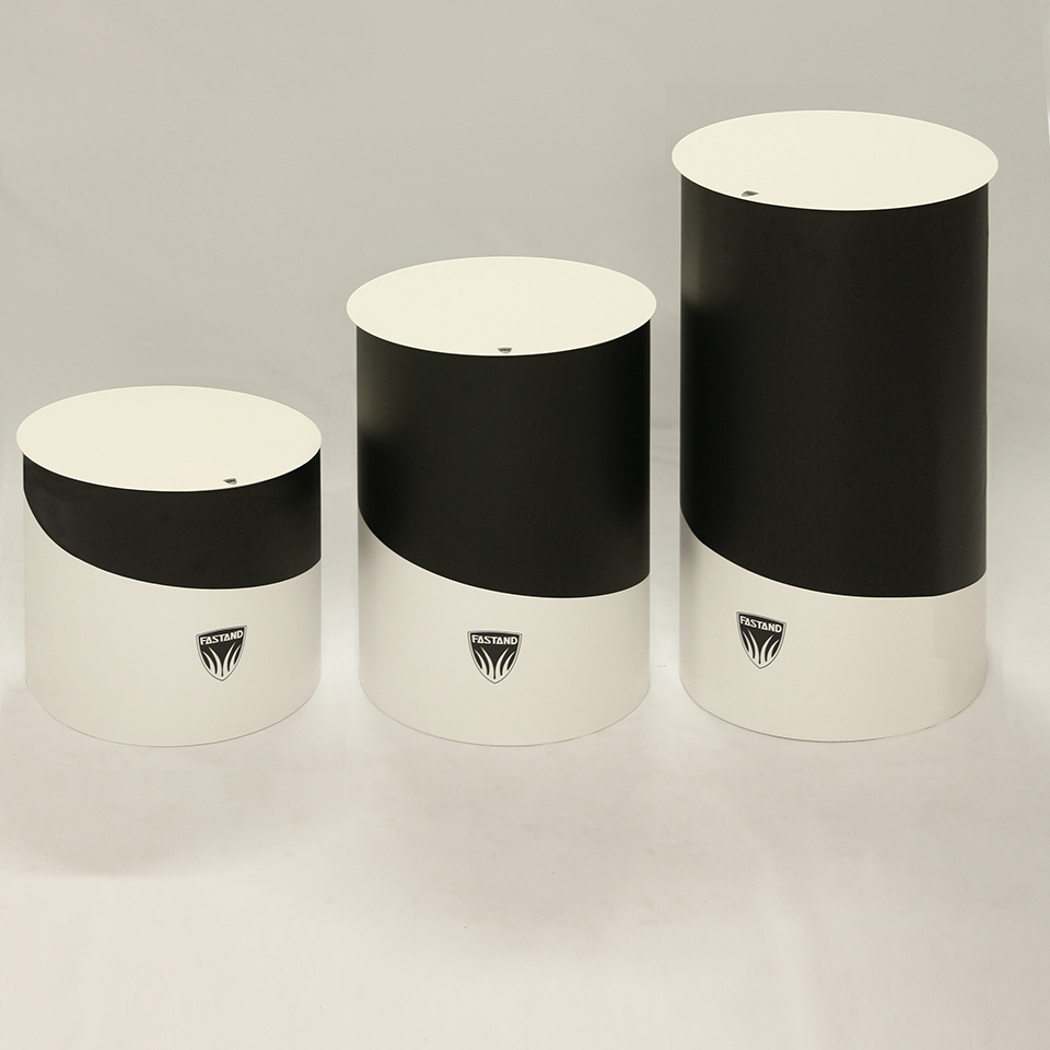 3-cilindri-fiera-portatili espositore circolare portatile