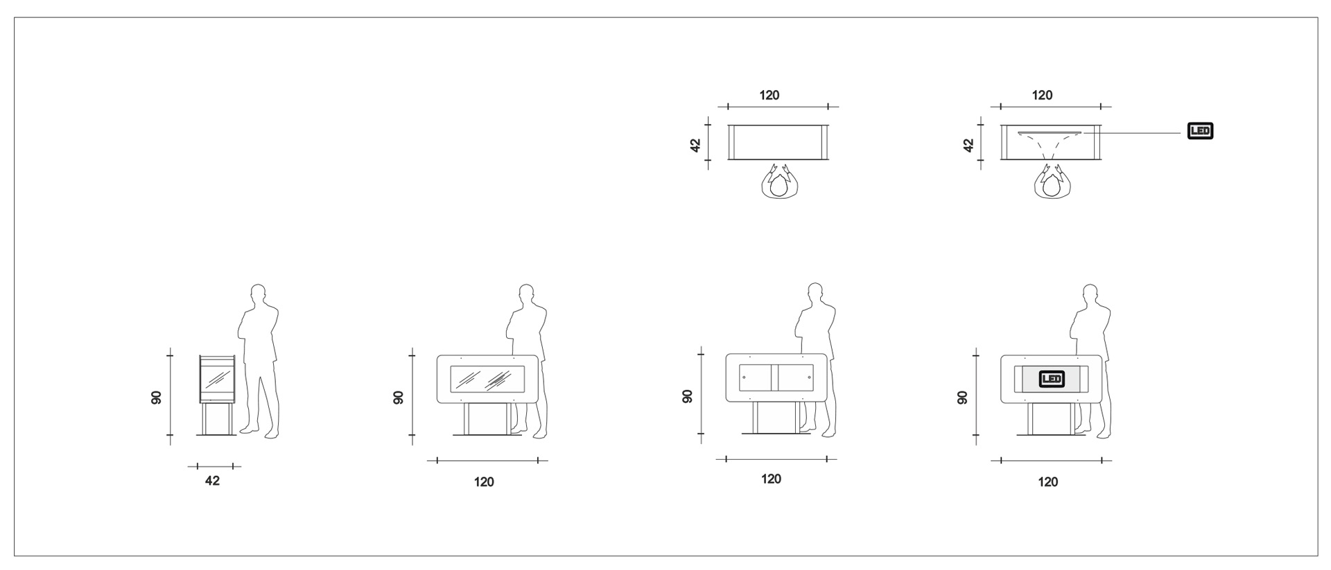 maximus banco reception luminoso