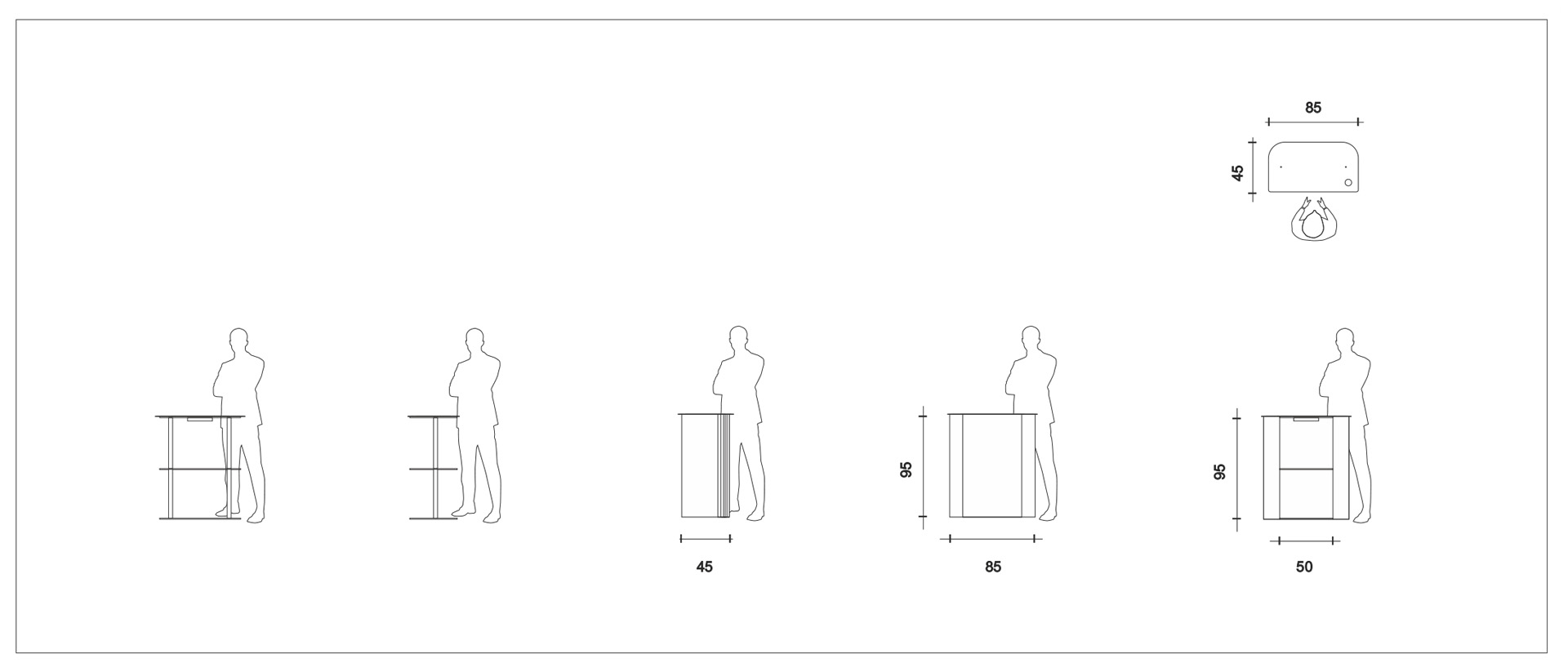 podium disegno bancone reception