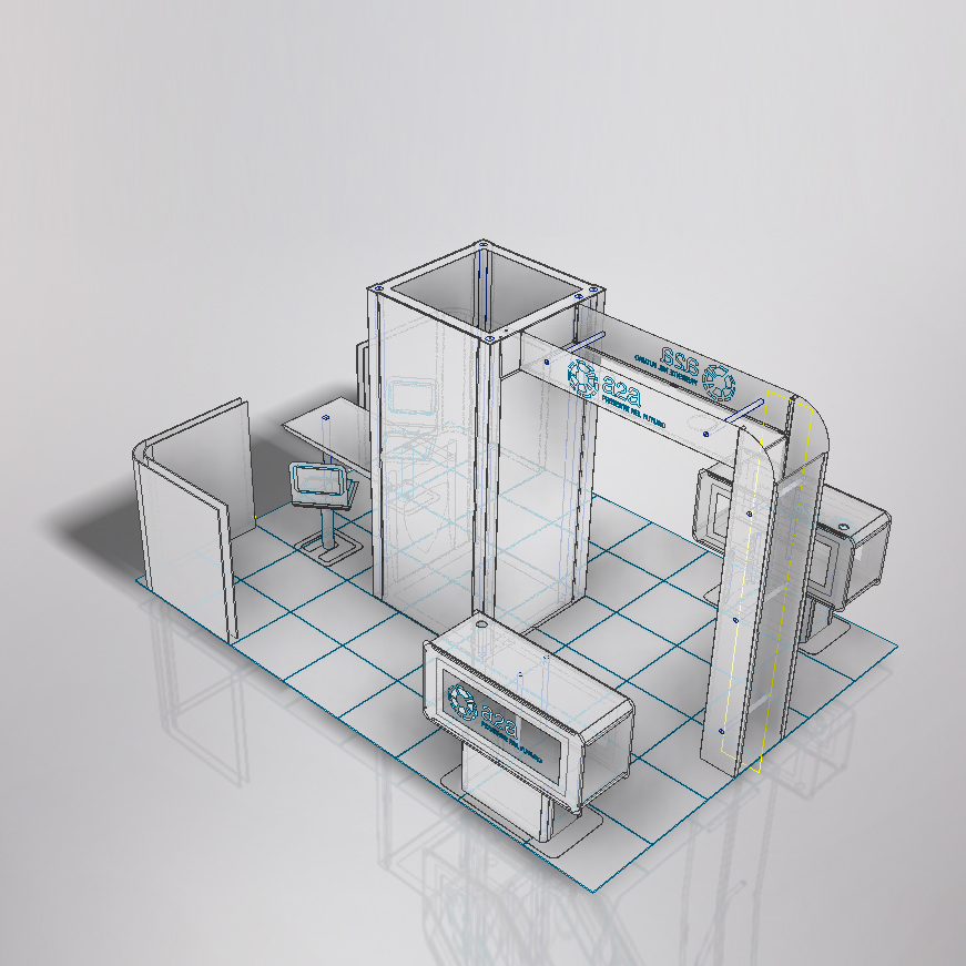render Stand personalizzato su misura